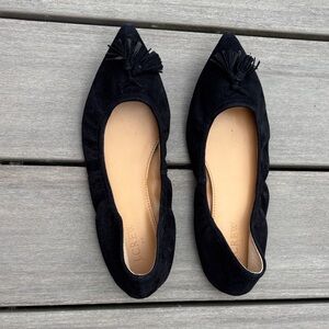 J. Crew Black Tassel Flats